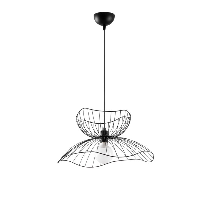 Opviq Lámpara de araña industrial ajustable en negro
